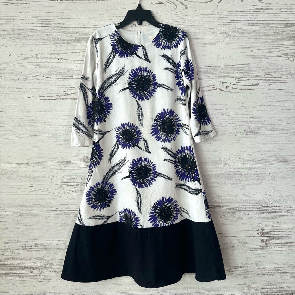 ALITSA Girls Floral Scribble Long Sleeve Formal Dress 12 Wedding Party Event